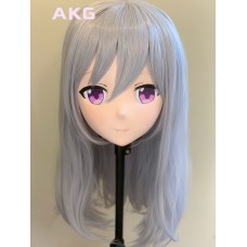 (AL09) Customize Character Female/Girl Resin Half/ Full Head With Lock Cosplay Japanese Anime Game Role Kigurumi Mask